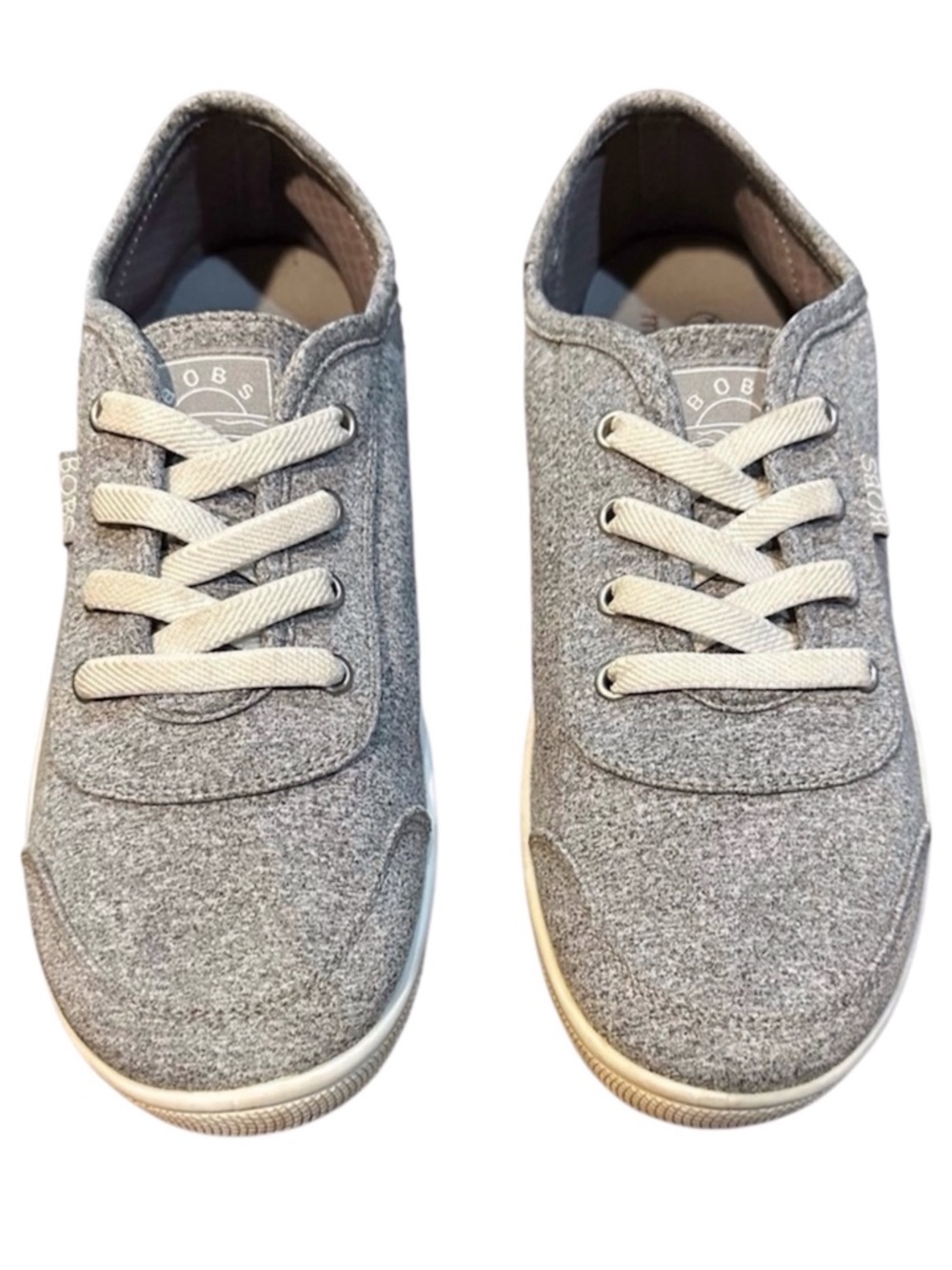 Bobs By Skechers Memory Foam Grey B Cute Slip On Sneaker